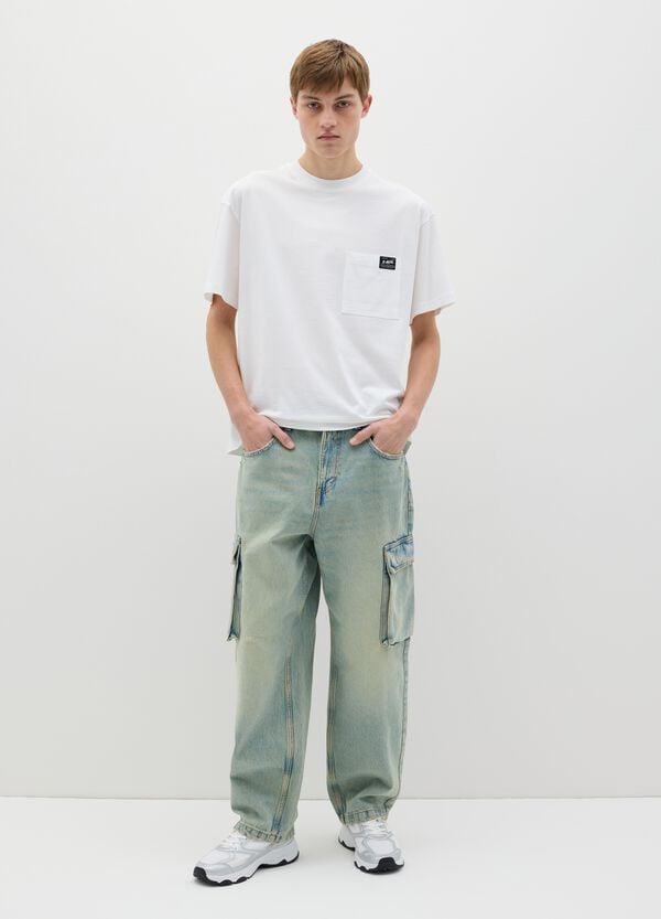 Ovs T-shirt In Cotone Con Tasca