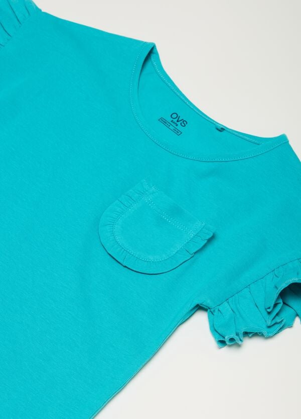 Ovs T-shirt In Cotone Con Taschino E Rouches
