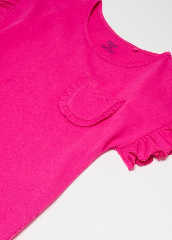 Ovs T-shirt In Cotone Con Taschino E Rouches