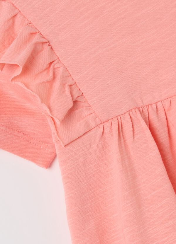 Ovs T-shirt In Cotone Con Volant