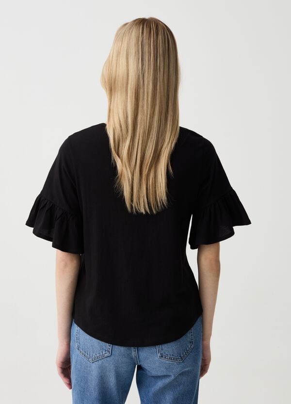 Ovs T-shirt In Cotone Con Volant