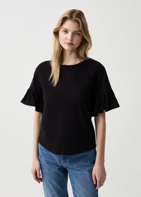 Ovs T-shirt in cotone con volant