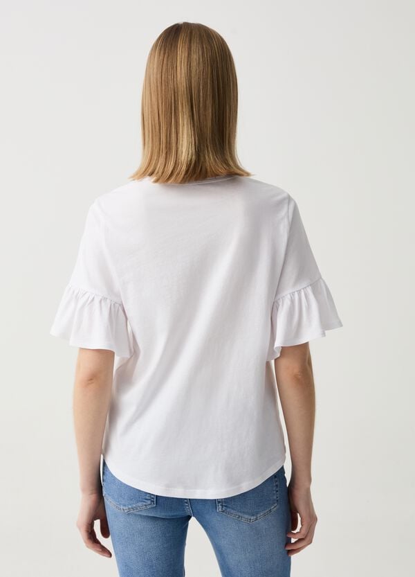 Ovs T-shirt In Cotone Con Volant