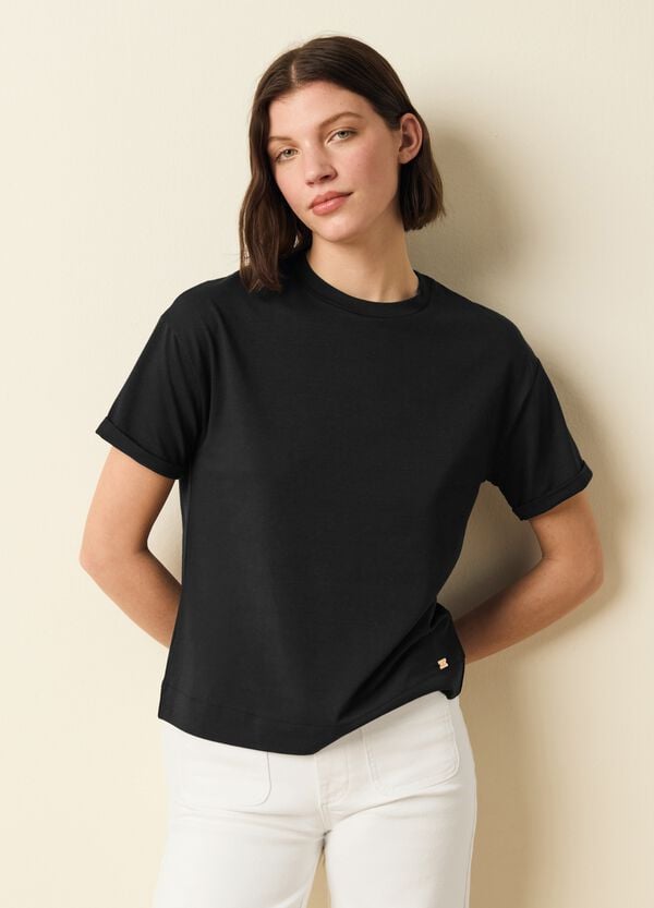 Ovs T-shirt in cotone e modal stretch