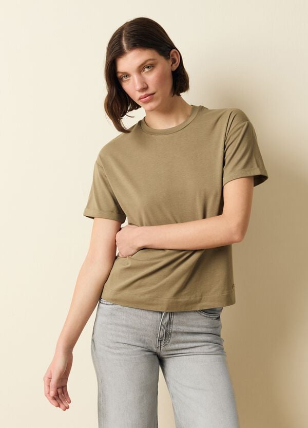 Ovs T-shirt in cotone e modal stretch