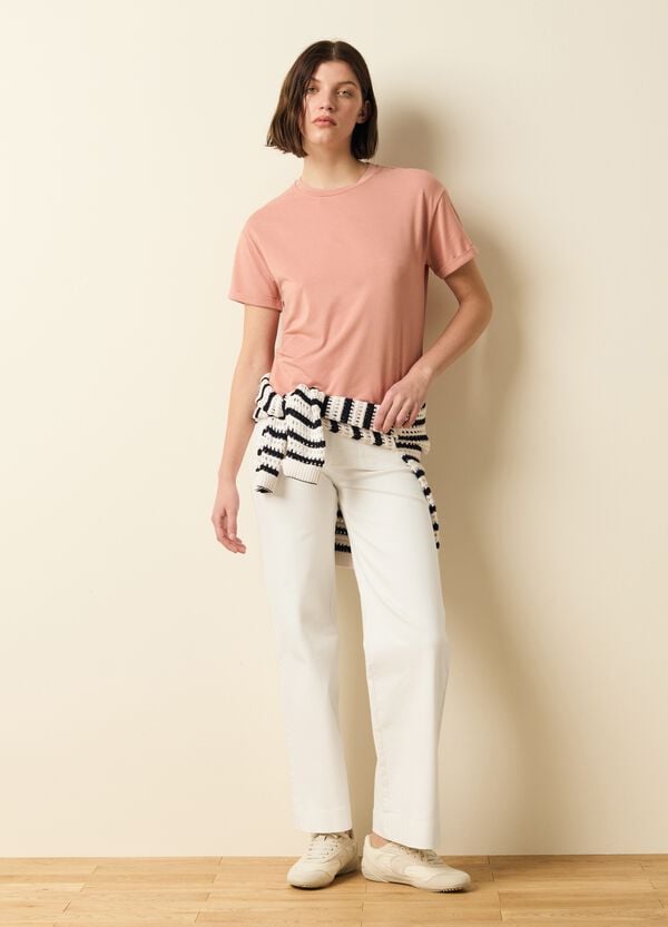 Ovs T-shirt In Cotone E Modal Stretch