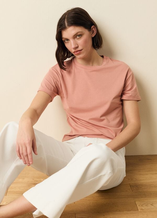 Ovs T-shirt in cotone e modal stretch