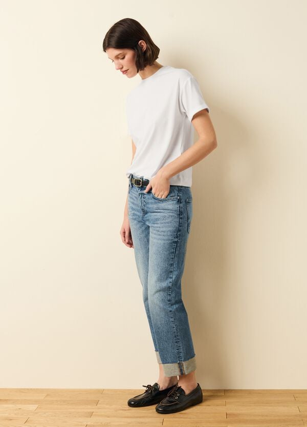 Ovs T-shirt in cotone e modal stretch