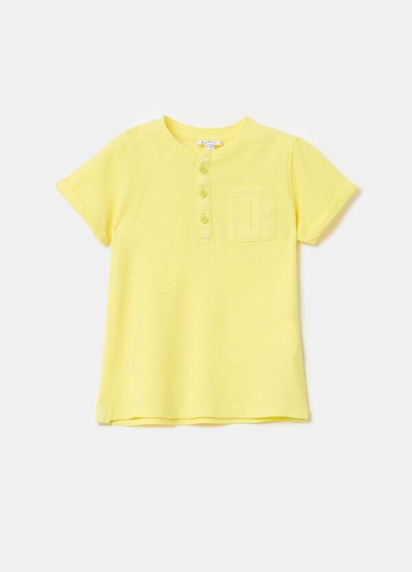 Ovs T-shirt In Cotone Operato Con Taschino