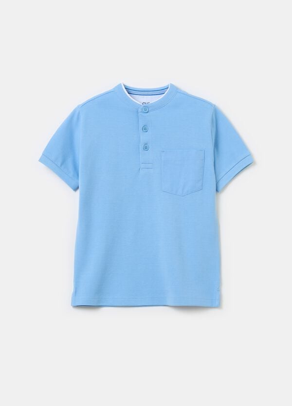 Ovs T-shirt in cotone operato con taschino