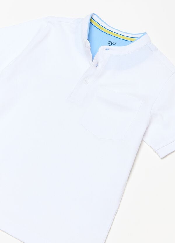 Ovs T-shirt In Cotone Operato Con Taschino