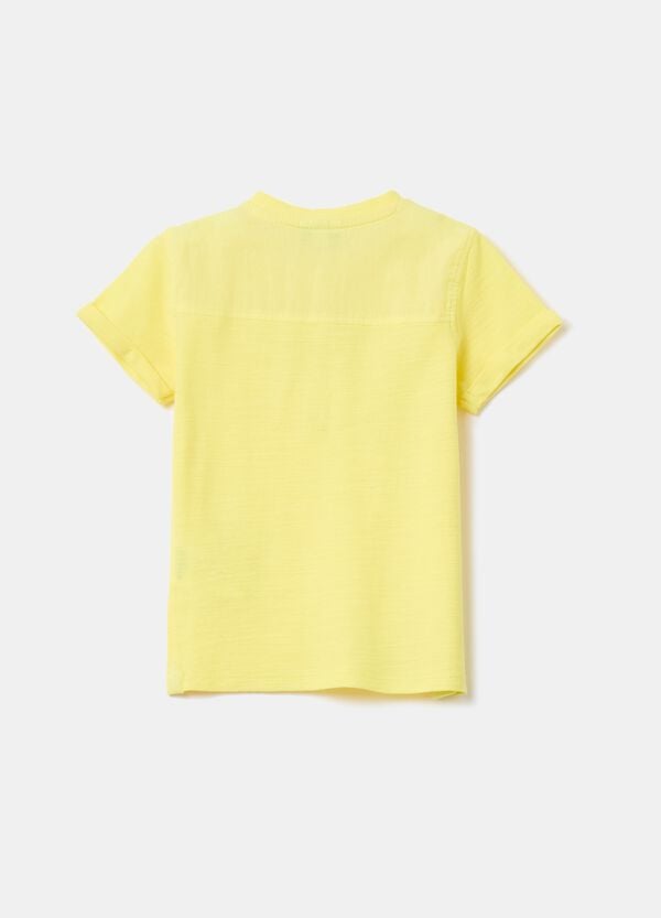Ovs T-shirt in cotone operato con taschino