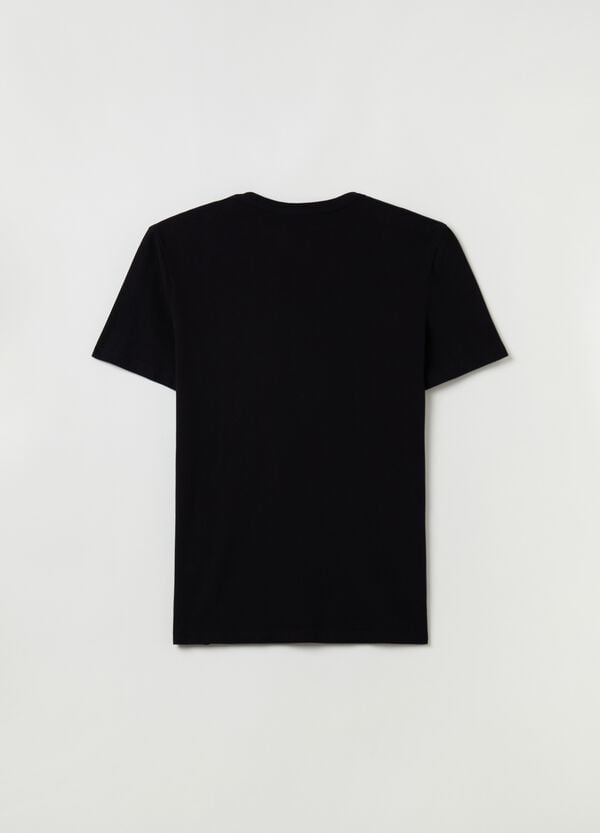 Ovs T-shirt In Cotone Scollo A V