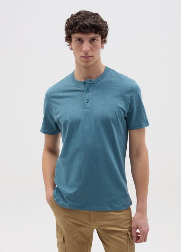 Ovs T-shirt In Cotone Scollo Serafino
