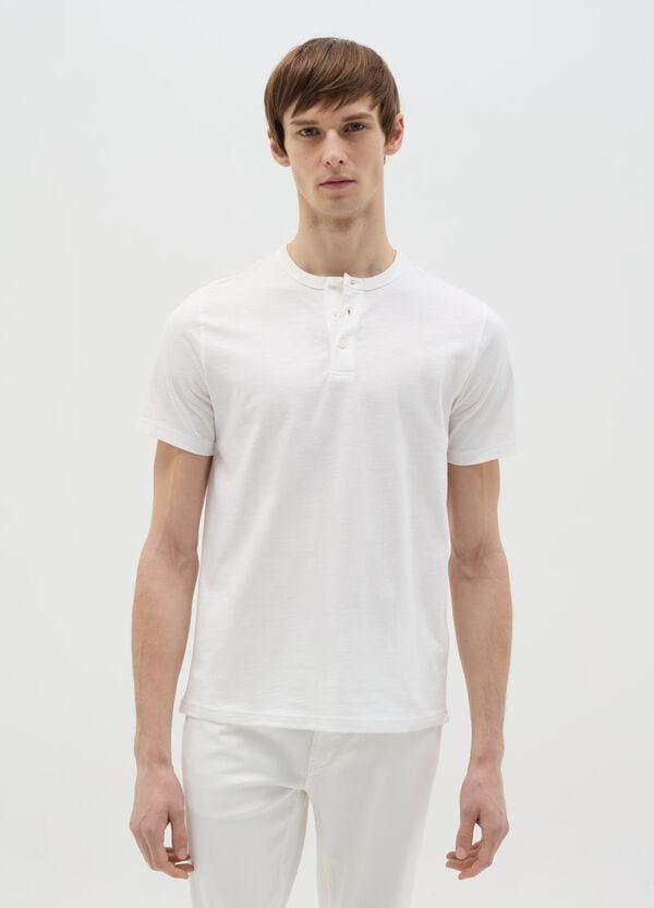 Ovs T-shirt In Cotone Scollo Serafino