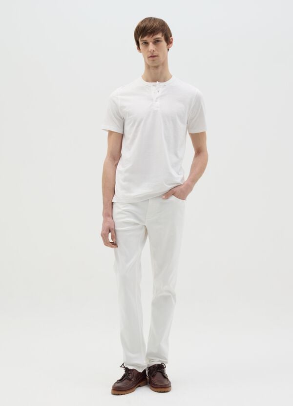 Ovs T-shirt In Cotone Scollo Serafino