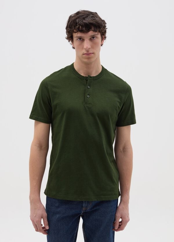 Ovs T-shirt In Cotone Scollo Serafino