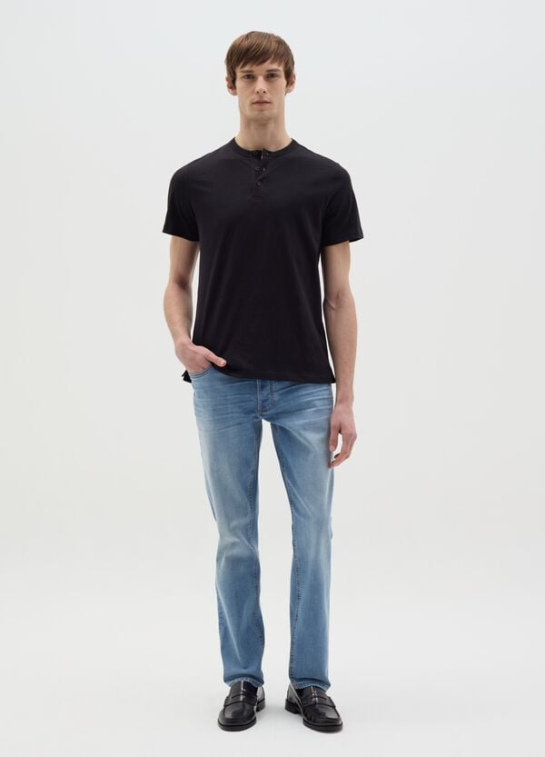 Ovs T-shirt In Cotone Scollo Serafino