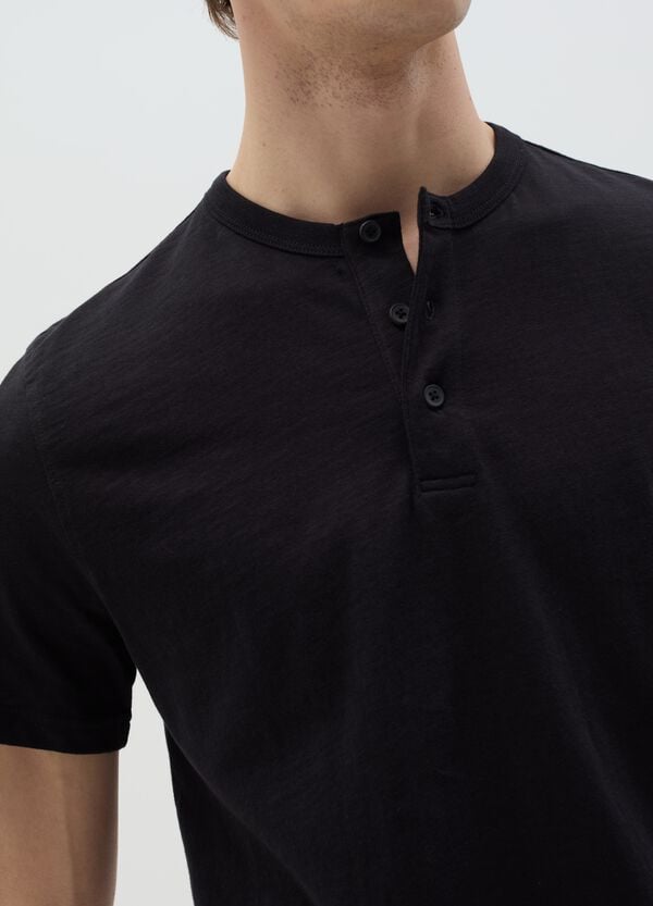Ovs T-shirt In Cotone Scollo Serafino