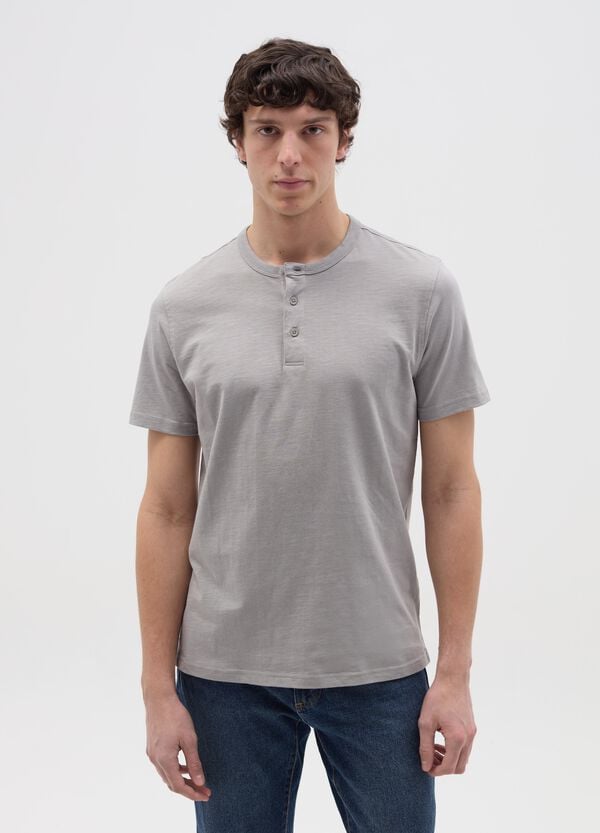 Ovs T-shirt In Cotone Scollo Serafino