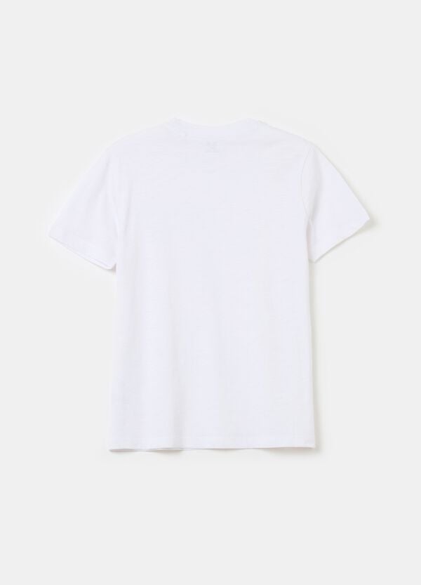 Ovs T-shirt In Cotone Slub Con Taschino