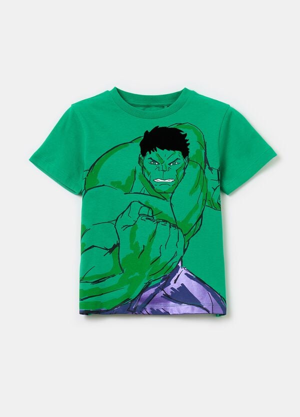 Ovs T-shirt in cotone stampa L'Incredibile Hulk