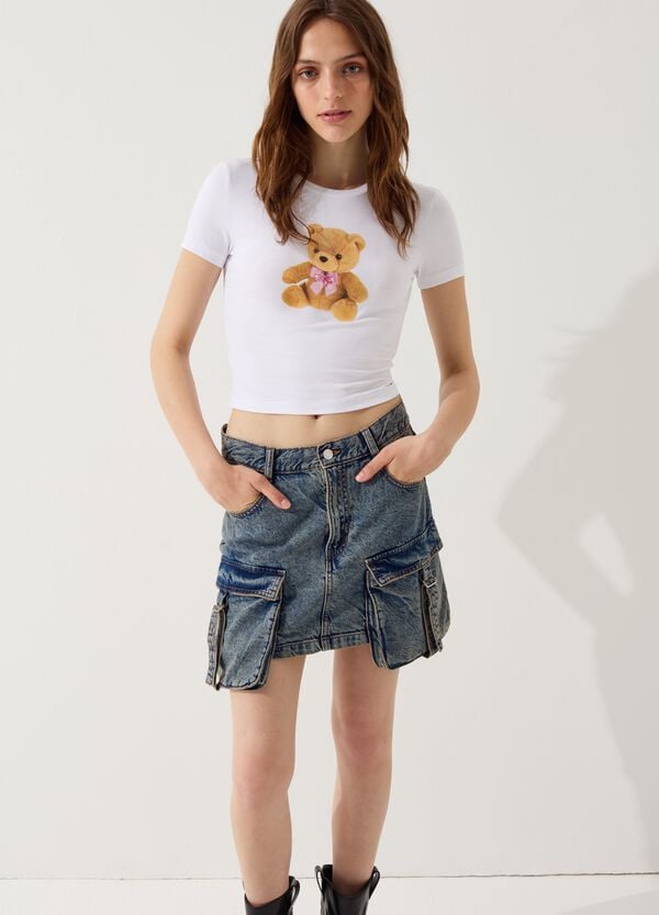 Ovs T-shirt In Cotone Stretch Con Stampa