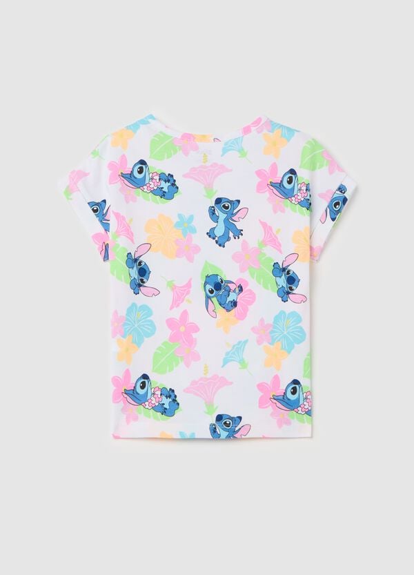 Ovs T-shirt In Cotone Stretch Con Stampa Stitch
