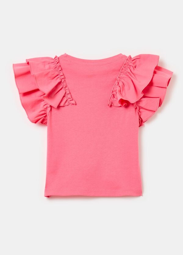 Ovs T-shirt In Cotone Stretch Con Volant