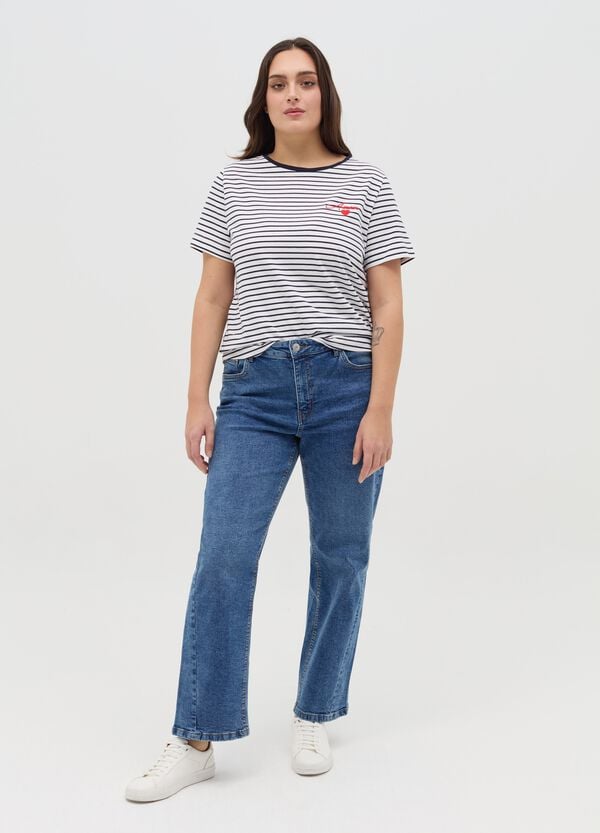 Ovs T-shirt In Cotone Stretch Curvy