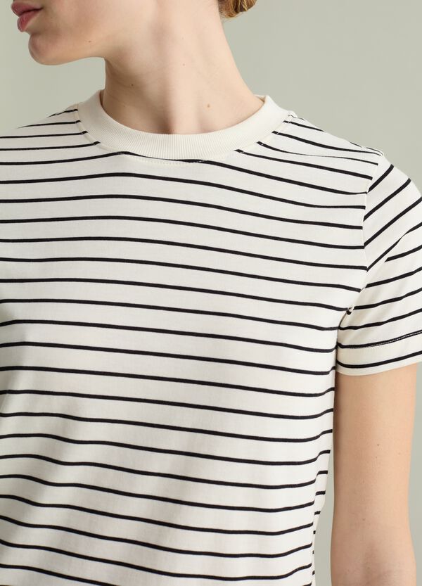 Ovs T-shirt In Cotone Supima A Righe