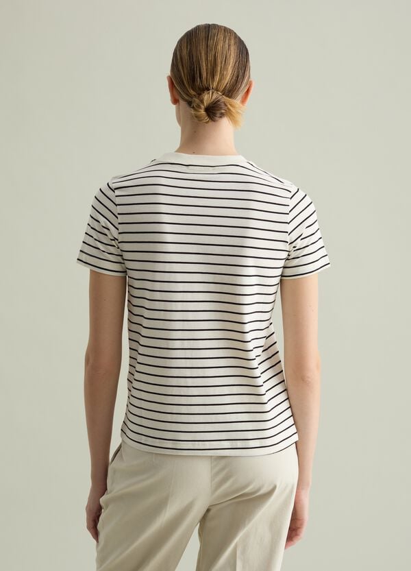 Ovs T-shirt In Cotone Supima A Righe