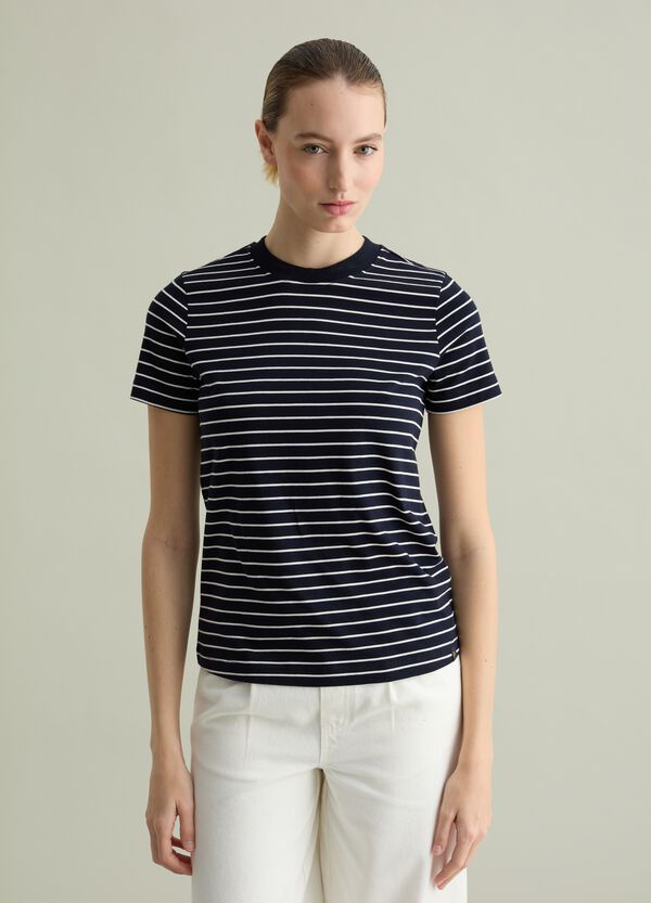 Ovs T-shirt In Cotone Supima A Righe