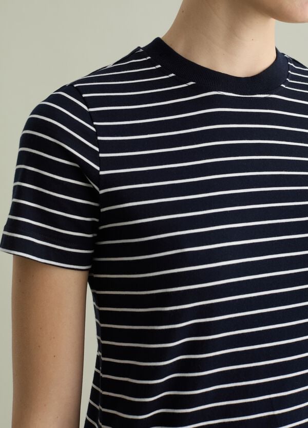 Ovs T-shirt In Cotone Supima A Righe