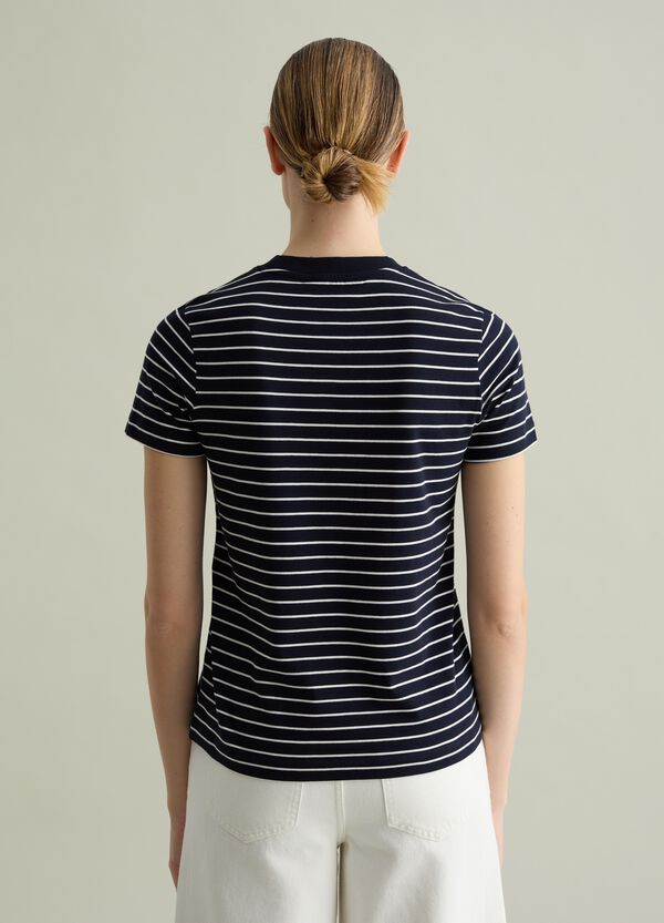 Ovs T-shirt In Cotone Supima A Righe