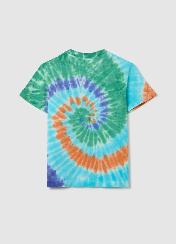 Ovs T-shirt In Cotone Tie Dye Scollo Rotondo