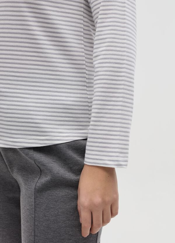 Ovs T-shirt In Lurex A Righe Curvy