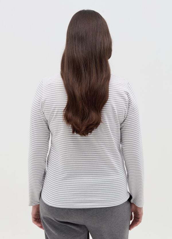 Ovs T-shirt In Lurex A Righe Curvy