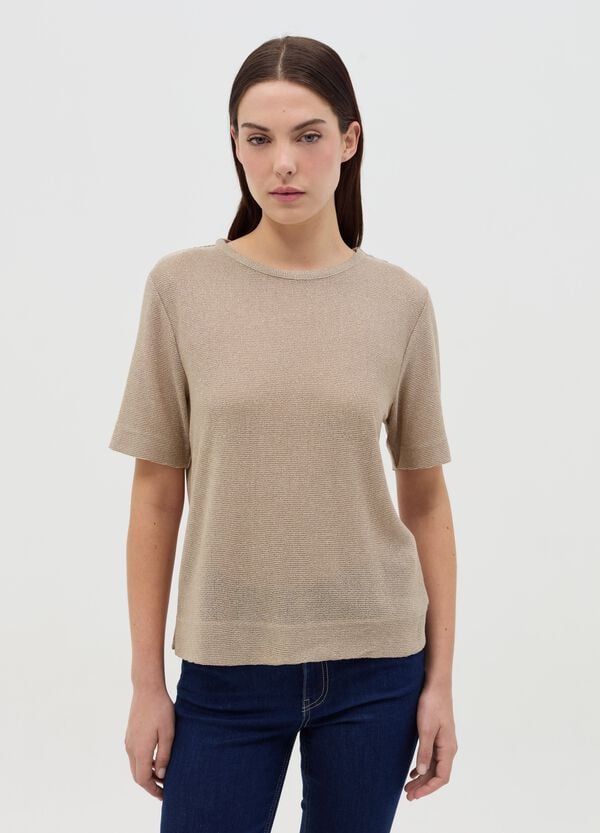 Ovs T-shirt In Lurex Con Spacchetti