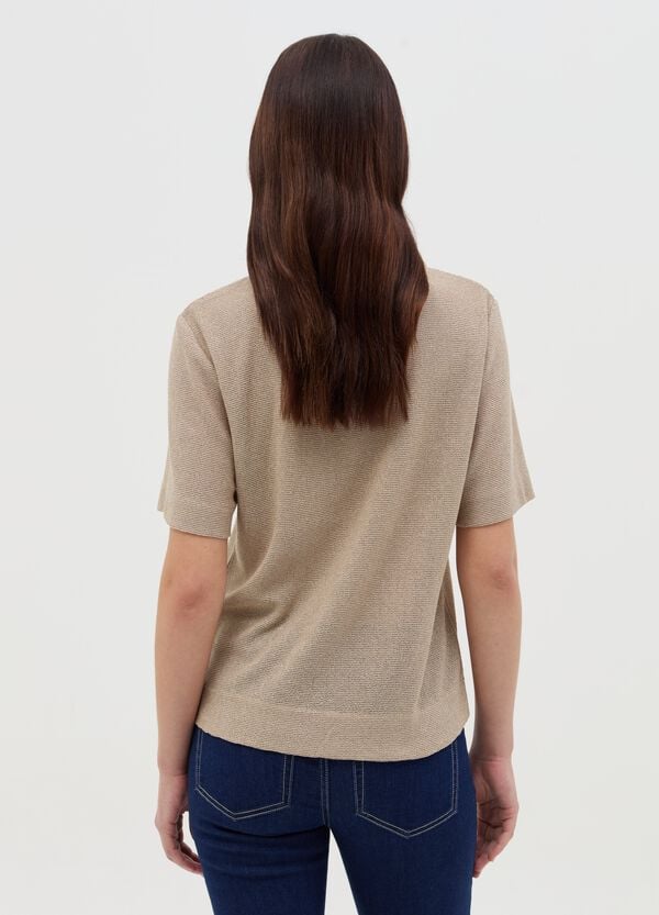 Ovs T-shirt In Lurex Con Spacchetti