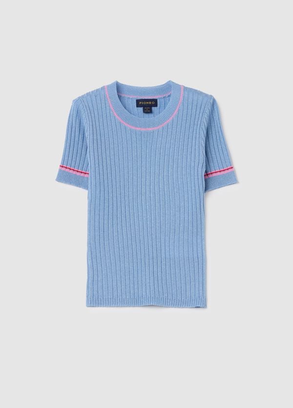 Ovs T-shirt In Maglia A Costine Con Lurex