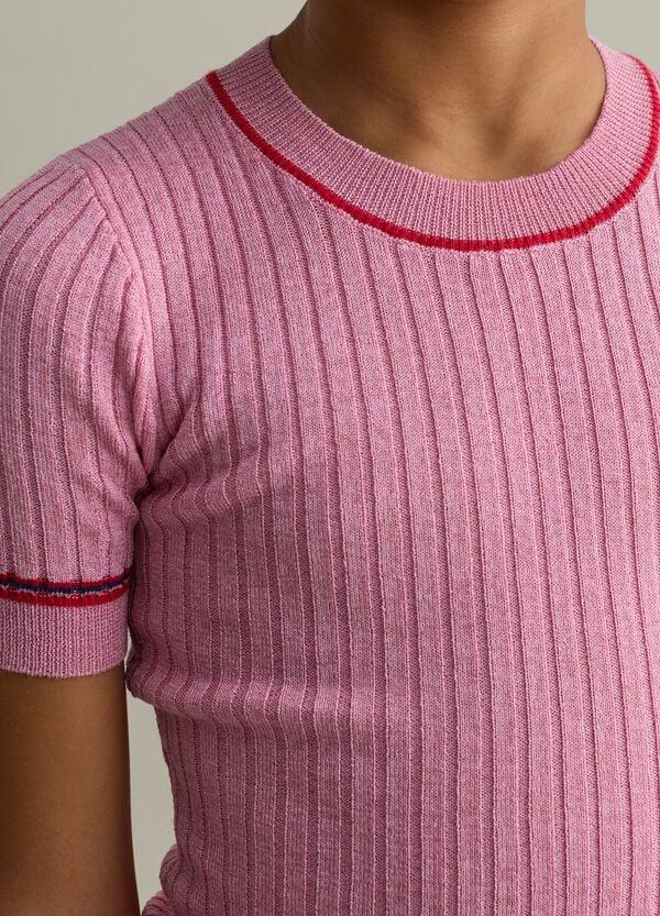 Ovs T-shirt In Maglia A Costine Con Lurex