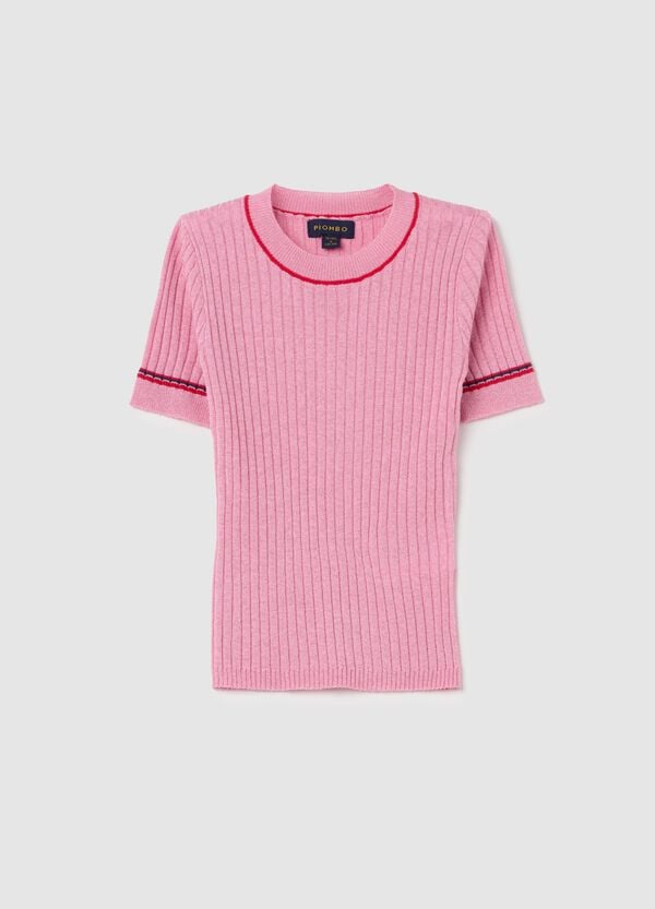 Ovs T-shirt In Maglia A Costine Con Lurex