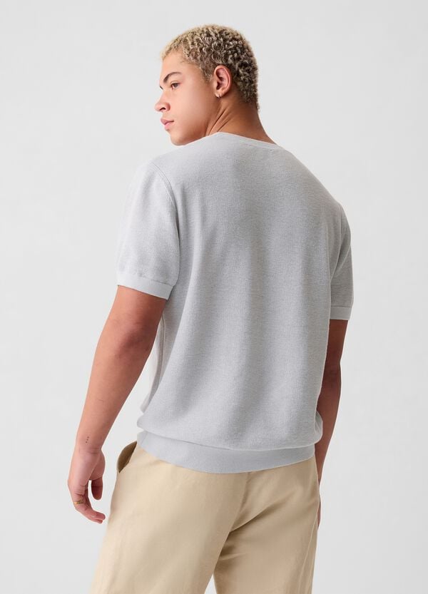 Ovs T-shirt In Maglia Di Misto Lino