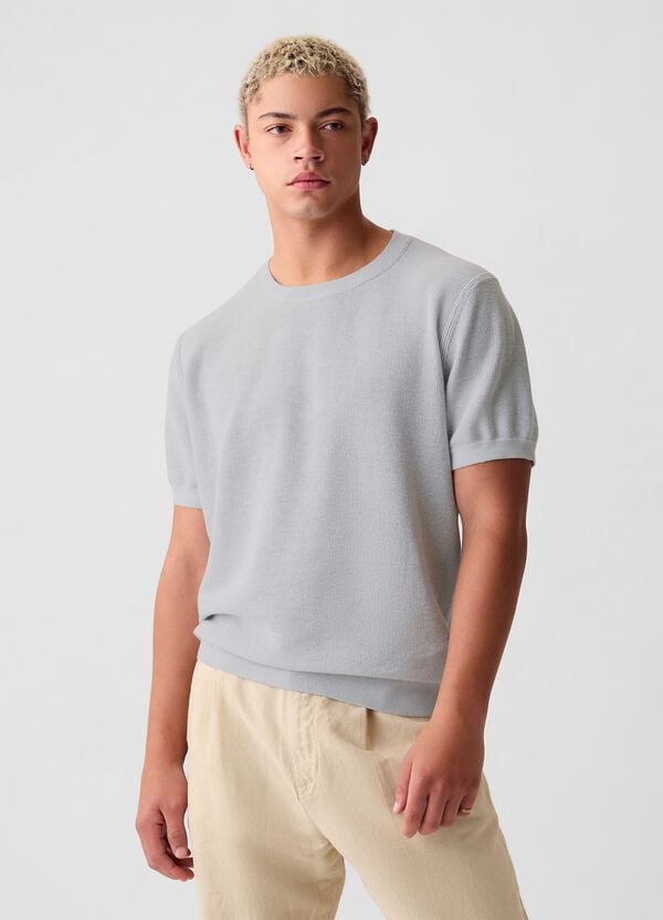 Ovs T-shirt in maglia di misto lino