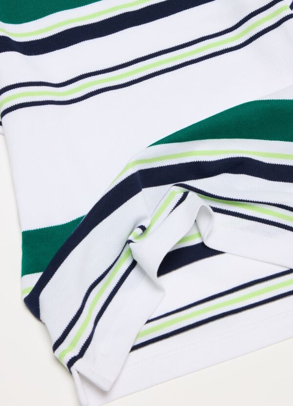 Ovs T-shirt In Piquet Con Fantasia A Righe