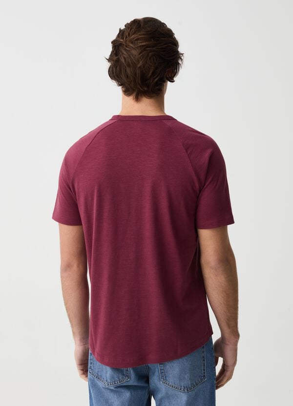 Ovs T-shirt In Slub Jersey Con Scollo Rotondo