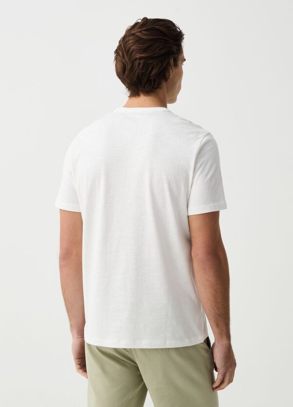 Ovs T-shirt In Slub Jersey Con Tasca