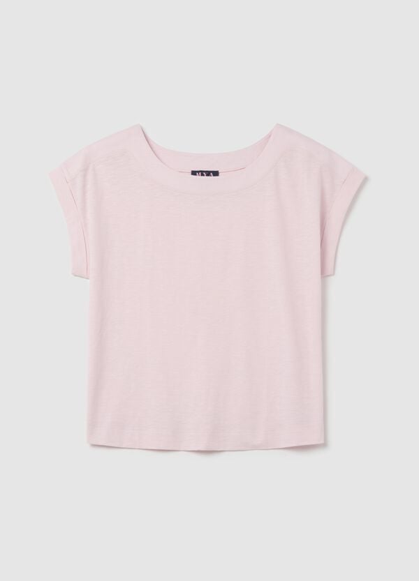 Ovs T-shirt in slub jersey Curvy