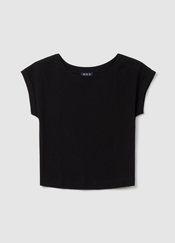 Ovs T-shirt in slub jersey Curvy